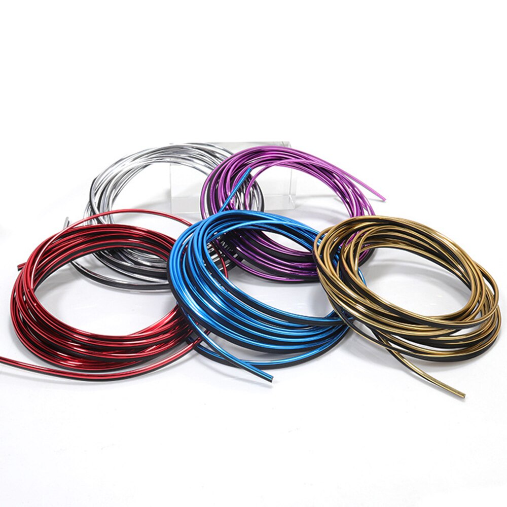 Bande extérieure de voiture Flexible, 5m, accessoires de décoration universels