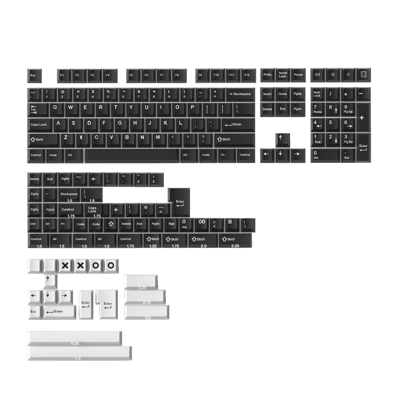 173 pcs keycaps gmk double shot keycap diy for cherry mx mechanical keyboard  t84c: Wob