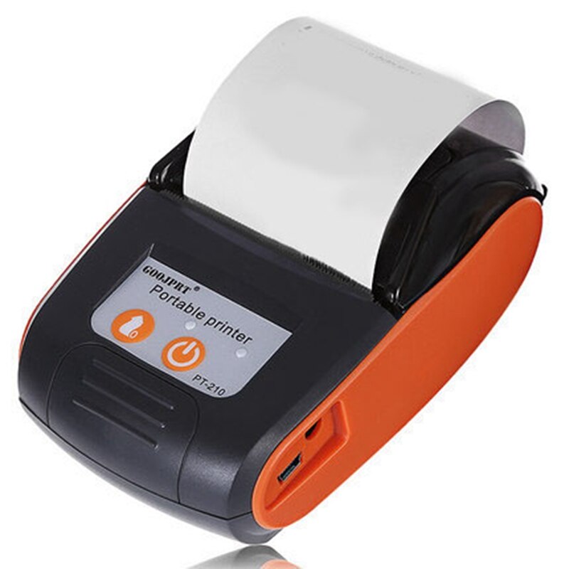 GOOJPRT PT-210 Tragbare Thermische Drucker Handheld 58mm Empfang Drucker für Einzelhandel Geschäfte Gaststätten Fabriken Logistik UNS Stecker