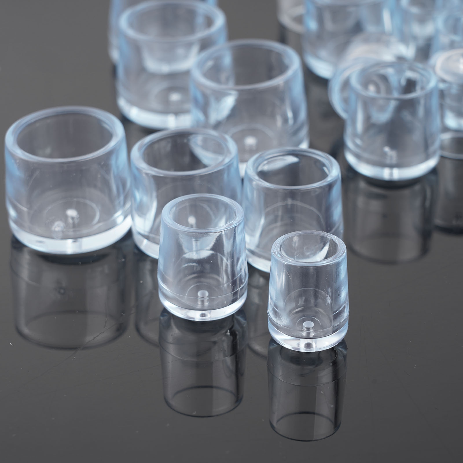 4 Furniture Feet Plugs Anti Slip Silicone Furniture Foot Cups Clear Round Leg End Caps Table Chair Legs Protector Home Feet Pads