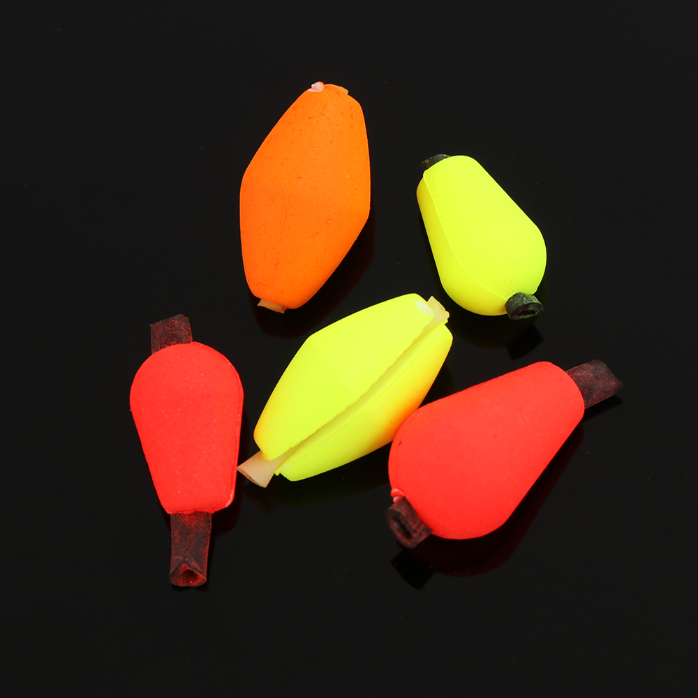 6 stk/sett snap-on fluefiske bobbers flytebøye streik indikator oval fiske flyter perler karpe fiske tilbehør