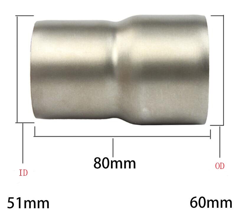Adaptador de escape para motocicleta, conector reductor de 60mm a 51mm, 51-38mm, CB400, ZRX400