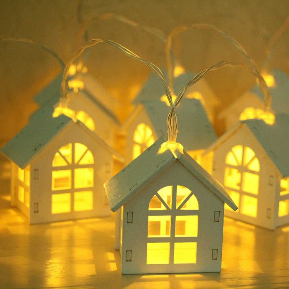 2m 10 led træhuslampe juleindretning snor lys krans år nyhedsværelse bryllupsfest gør-det-selv dekoration