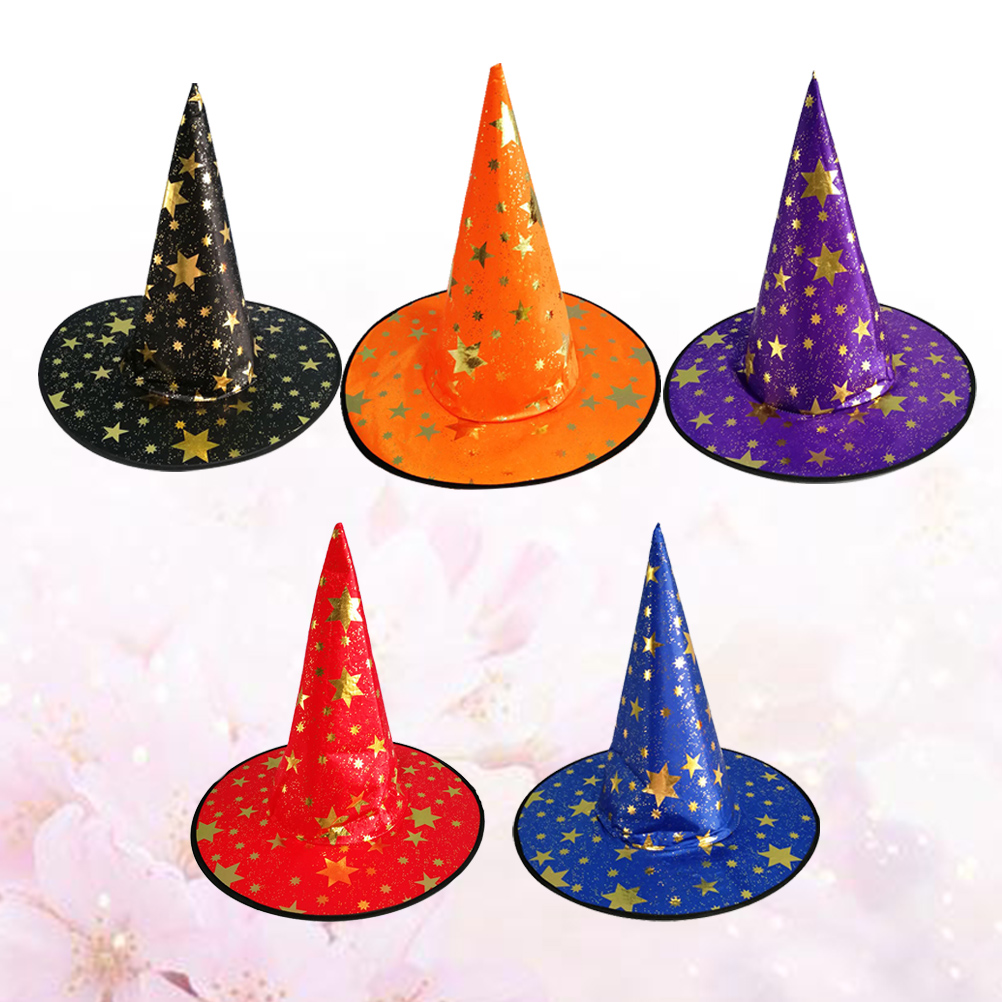 10pcs Witch Hat Wizard Hat Wicked Witch Accessory Dress-up Cosplay Costume Accessory