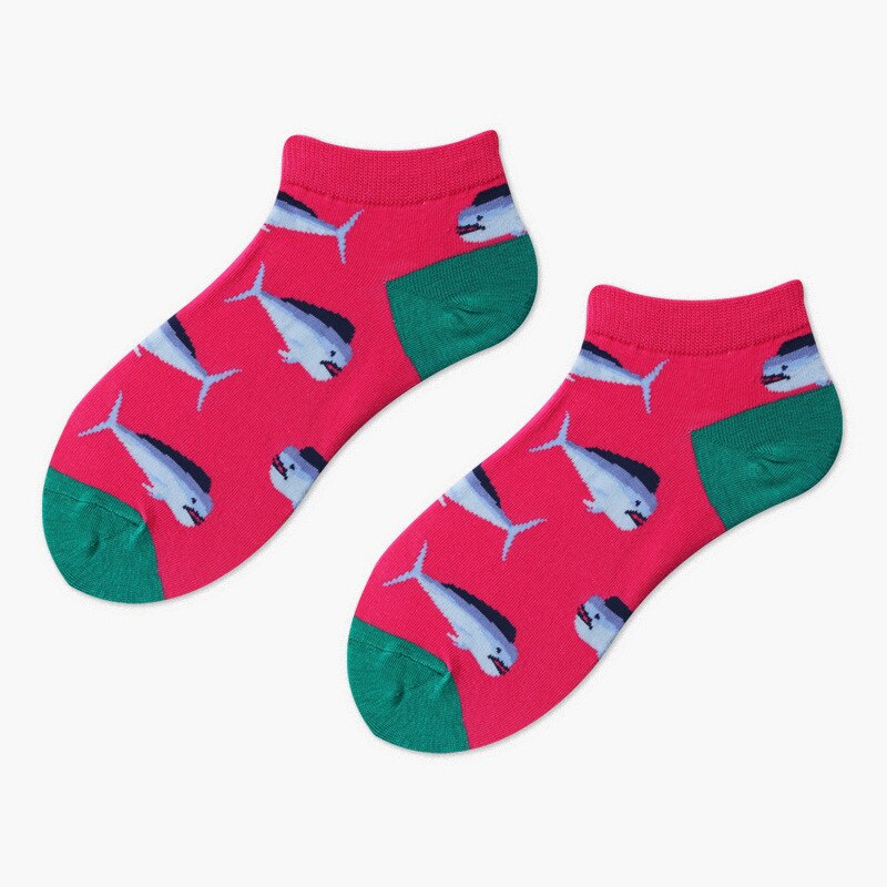 Charizard Avocado Invisible Summer Socks Short Low Cut No Show Socks Slipper Sneaker Socks Cotton Funny Secret Happy Boat Socks: 7