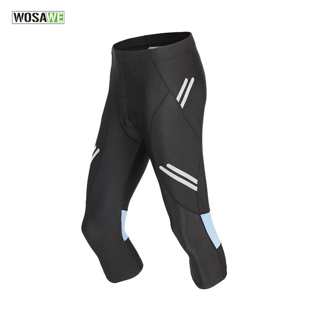 Mannen Fietsen Broek Elastische Fietsen Panty Gel Pad Shockproof Kalf-Lengte Fiets Shorts Mtb Fiets Broek