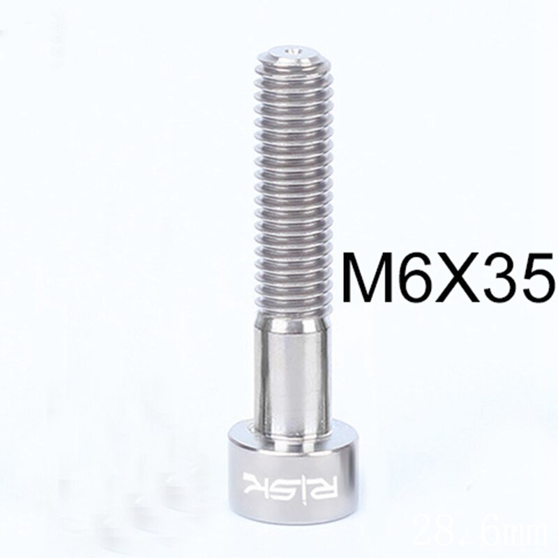 Risiko 1 stk  m6 x 30/35/40/50mm titan bolt for sykkel hodesett bolt 1 1/8 ti stamme hette bolt sykkel kolonne skrue sykkel hodesett deler: M635ti
