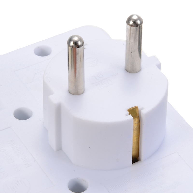 1Pc Multiple Plug Conversion Plug Socket With Switch 16A Maximum Power 3680W EU Standard Plug