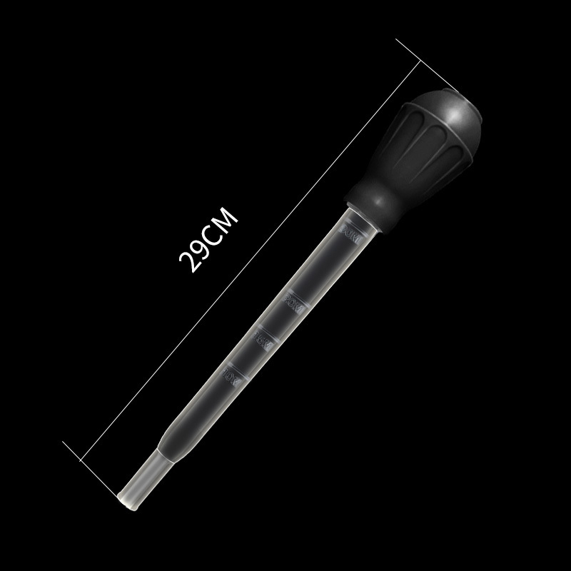 Sifón para acuario, pipetas alargadas, aspiradora para pecera, herramienta de limpieza Simple para cambiador de agua de acuario, 29cm, 54cm, 30ml y 50ml: Negro