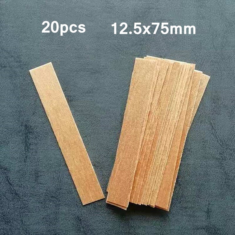 20PCS Wooden Candles Wick with Sustainer Tab DIY Candle Making Supplies Soy Parffin Wax Wick for DIY candle material: 20pcs 12.5x75mm