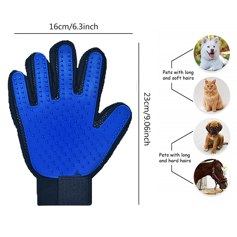 Pet Glove Cat Grooming Glove Pet Deshedding Brush Glove for Cats Dog Hair Remove Brush Dog Cleaning Combs Massage Gloves