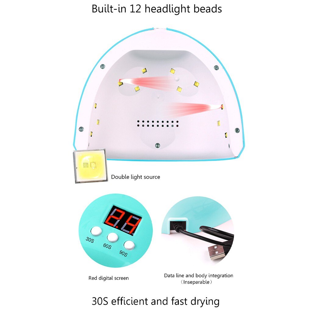 Uv Led Lamp Voor Nagel Droger 36 W Intelligente Inductie Usb Power Droog Snel Nail Lamp Nail Droger Voor Gel vernis Led