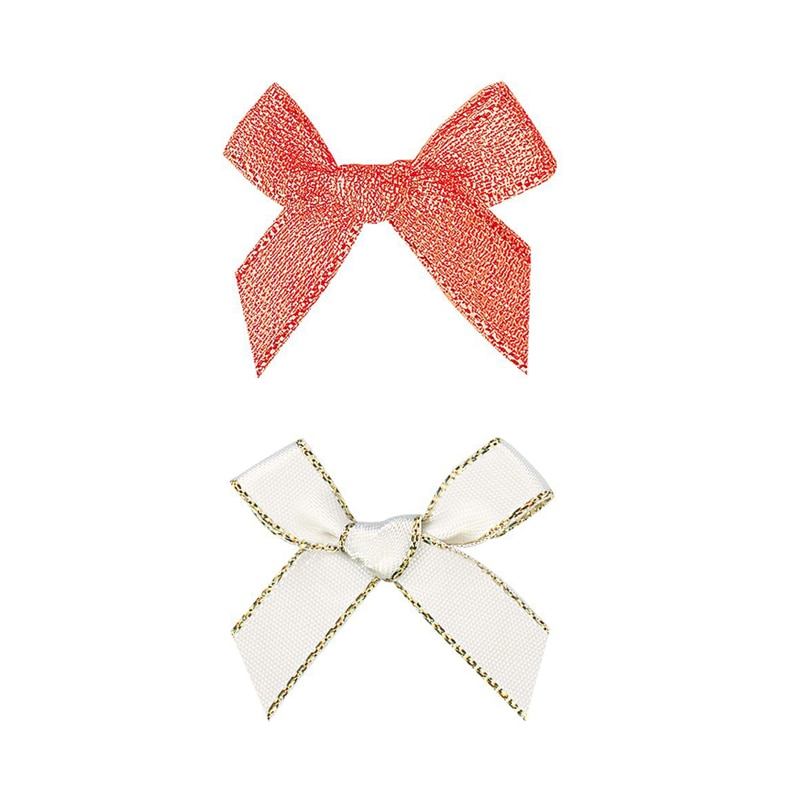 50 Uds. De Color brillo satinado goma de pelo con lazo, suministro artesanal, decoración del banquete de boda, lazos artísticos, accesorios para sombreros de costura, apliques