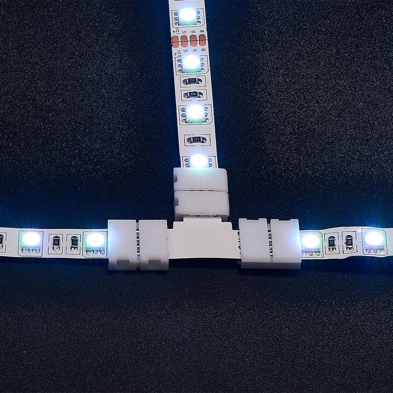 RGB Connectors 4 Pin L Kruis T Vorm LED Strip Connector PCB Lassen RGB Connector Voor 10mm 3528 5050 RGB LED Strip Verlichting
