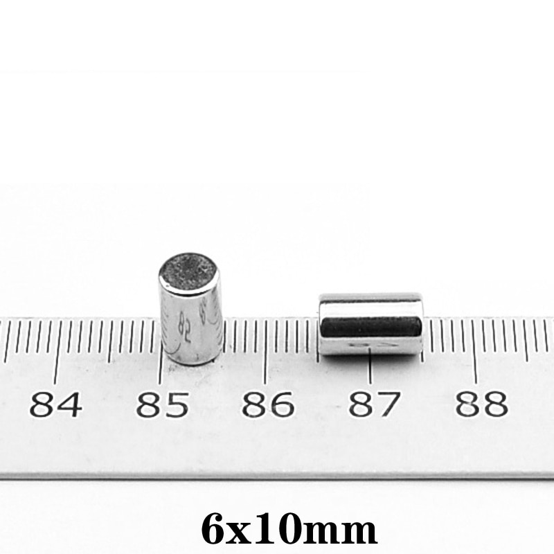 10 ~ 500 Stuks 6X10 Mm Zoeken Kleine Sterke Magneet Diameter 6 Mm X 10 Mm Bulk Kleine ronde Magneet 6X10 Mm Neodymium Magneet Disc 6*10 Mm