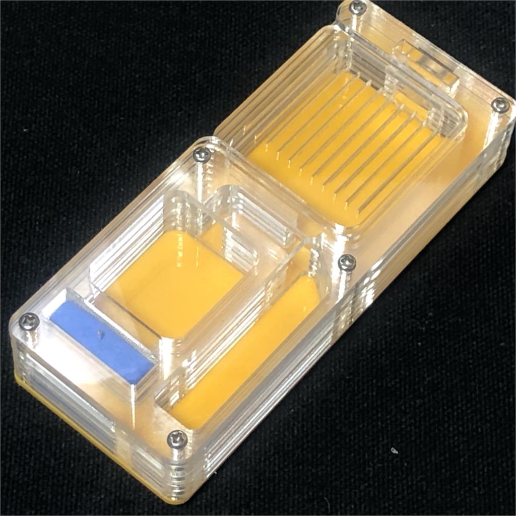 Laberinto acrílico DIY para granja de hormiga con área de alimentación, casa de hormigas, fábrica de casa, nido de hormiga, tienda de insectos, nido humectante para mascotas, hormigonera: YELLOW