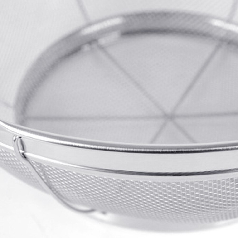 Stainless Steel Fine Mesh Washing Rice Strainer Portable Fruits Vegetable Sieve Colander Multifunctional Kitchen Supplies