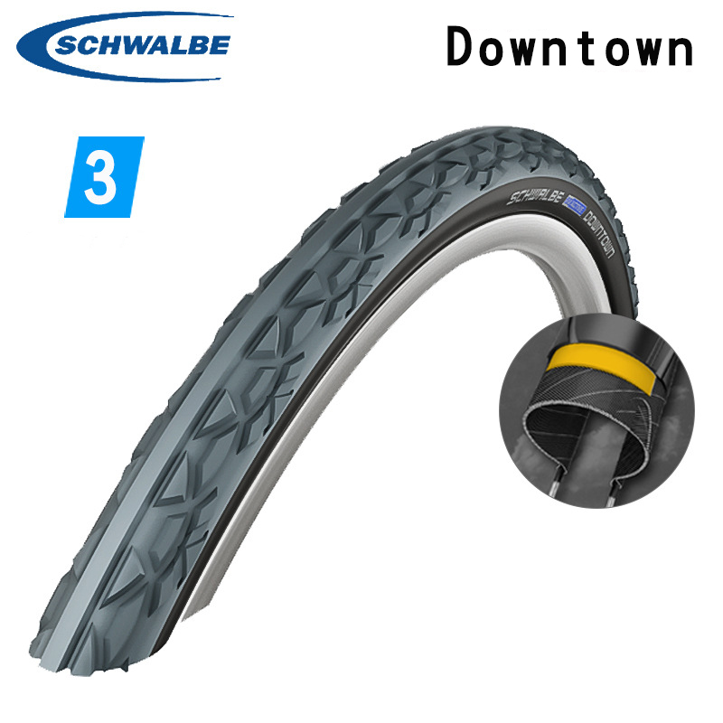 Schwalbe RIGHTRUN-neumático para silla de ruedas de 24 pulgadas, 25-540, 24x1, alambre de acero inflable, antiperforación