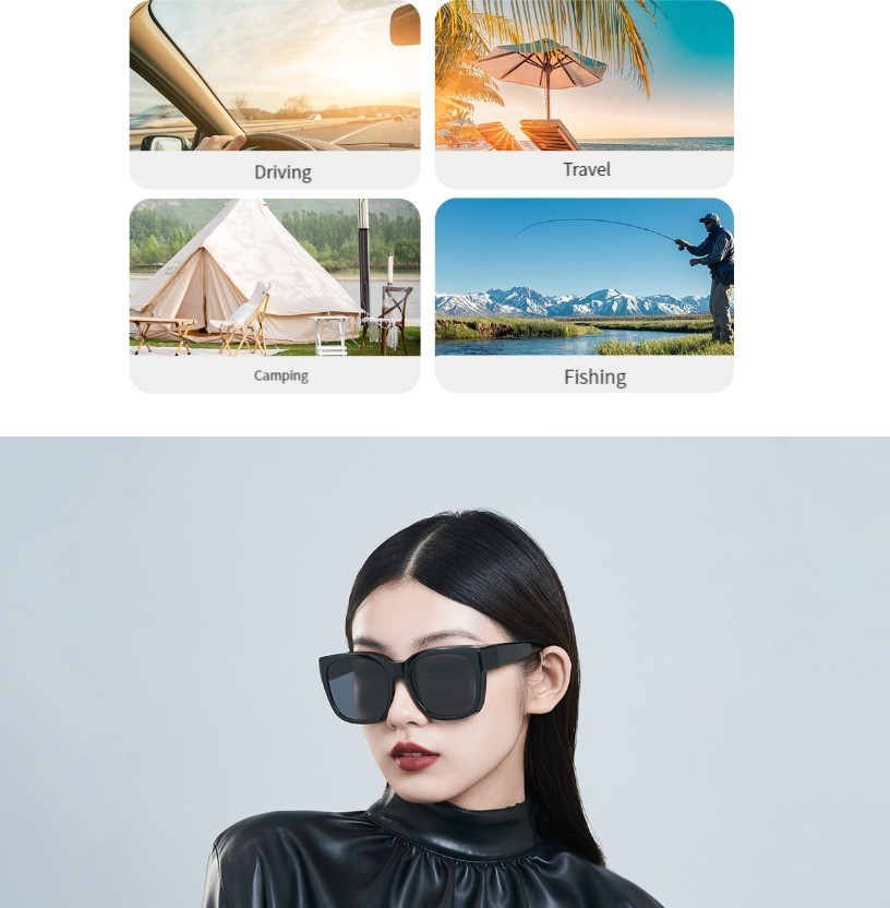 Xiaomi mijia gepolariseerde zonnebril  uv400, hoge resolutie, antislip, compatibel met brillen met verschillende sterktes, heren- en dameszonnebrillen.