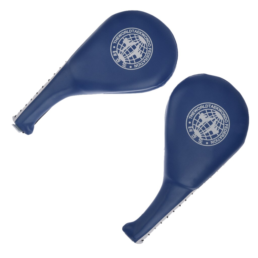 2 Pieces Taekwondo Karate Kick Strike Floppy Paddle/Clapper Target Pad Blue