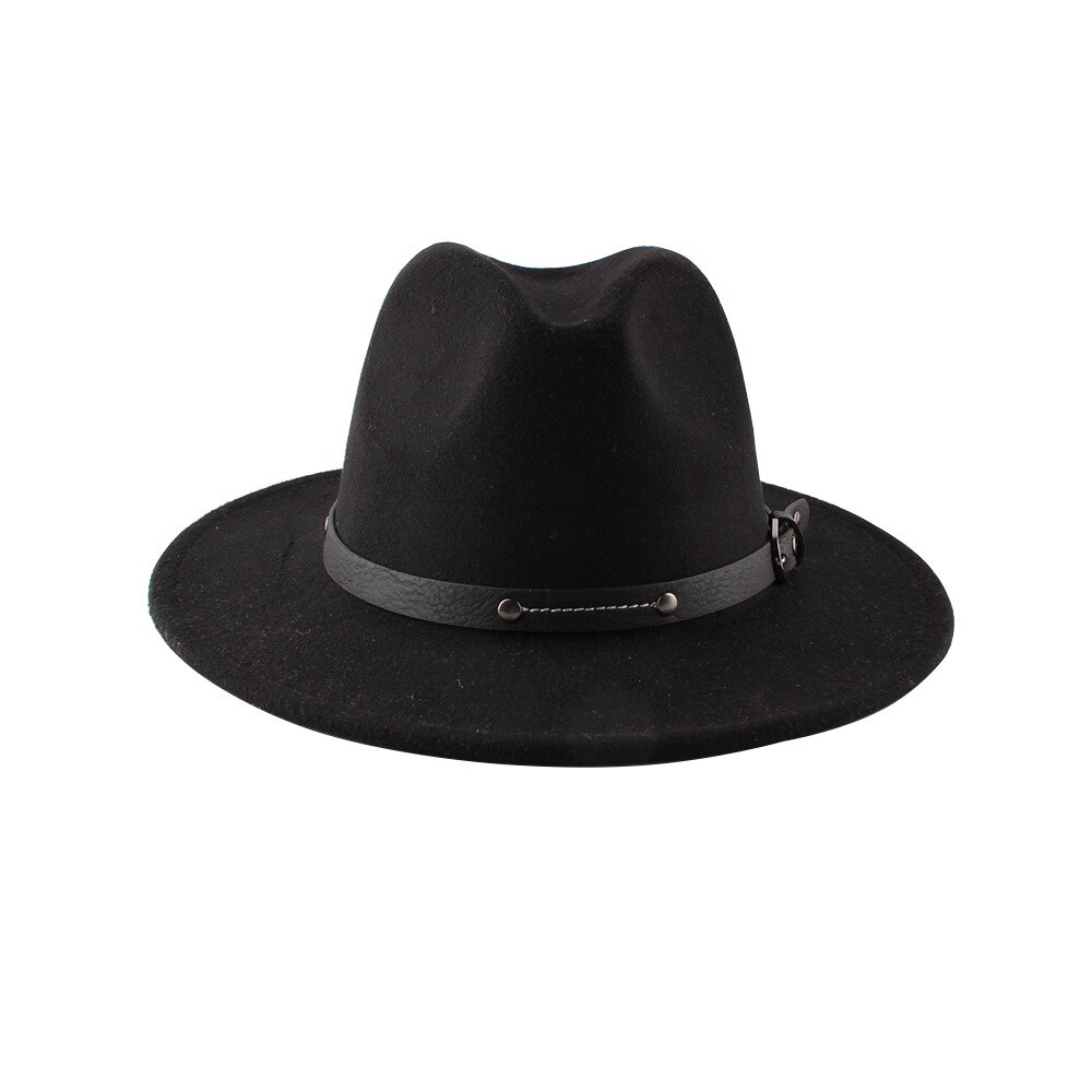 Fedora hat features men's hats ladies felt jazz ring buckle accessories Panama Fedora hats шляпаженская: 3