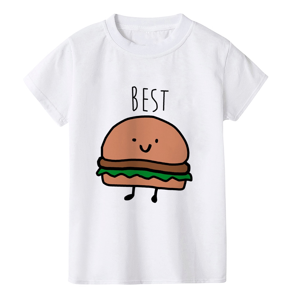 Beste Freund freundlicher Jungen Mädchen drucken Kurzarm Kühlen T-Shirt Hemd Spitzen Lustige freundlicher T Shirt lässig Shirt Spitzen: A275-KSTWH- / 10T