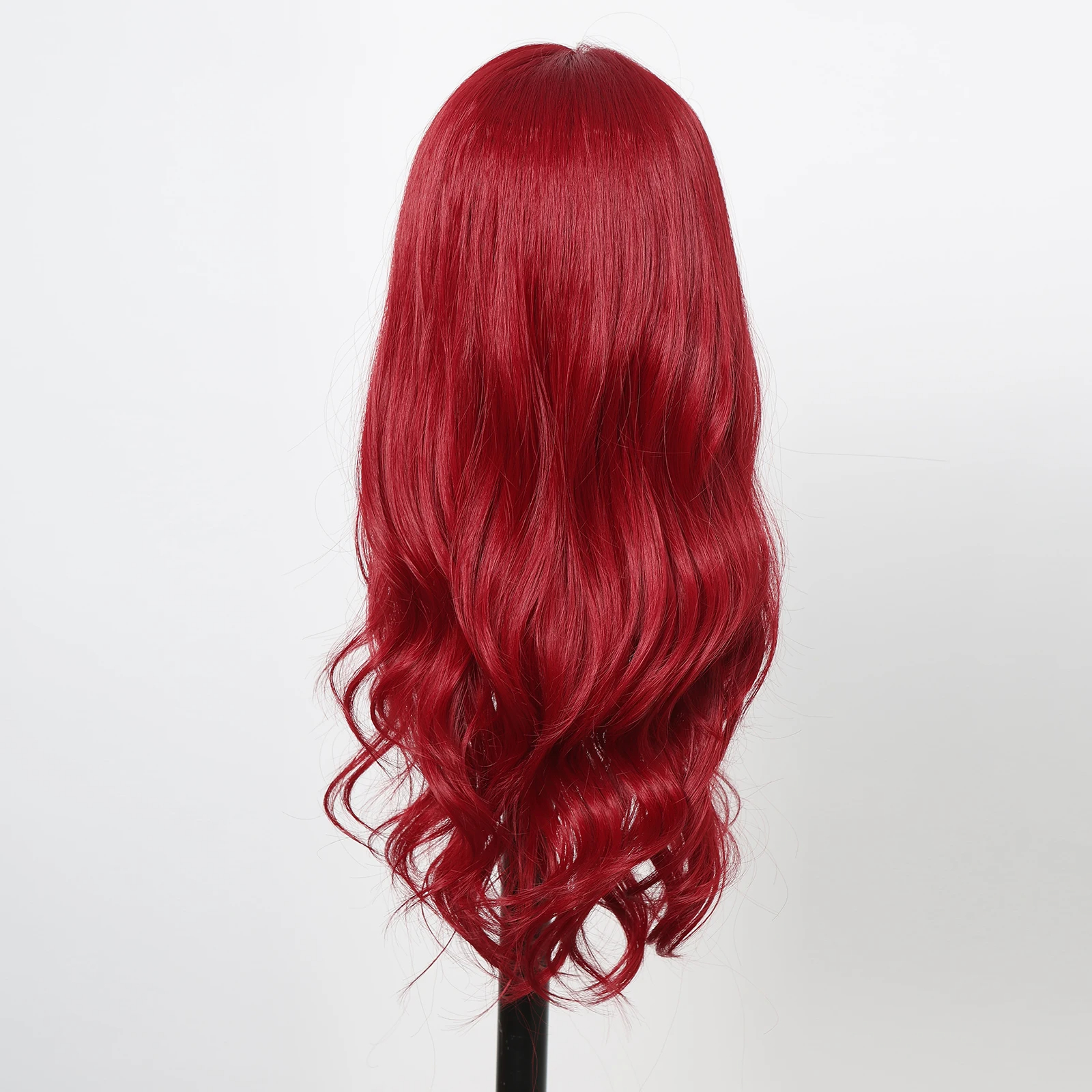 Red Synthetic Wigs Long Body Wavy Wig Natural Hairline Daily Red Hair Heat Resistant Fiber Smooth Party Cosplay Wig