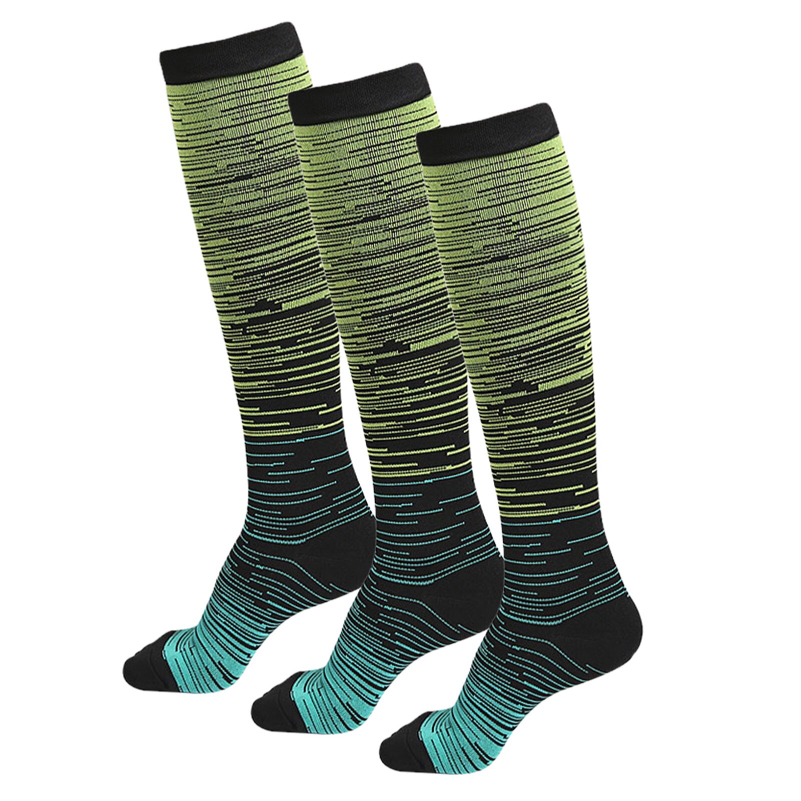 Winter warme skisokken dames dikke thermische sport snowboard voetbal fietsen skiën paardrijden basketbal wandelen compressiekous: Geel 3 paar / L-xl