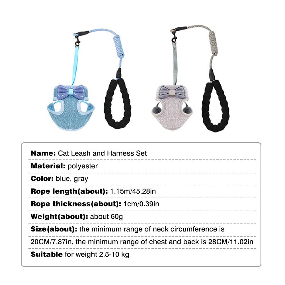 Nowość anty-ucieczka Kot rozwijana smycz klatka piersiowa i plecy Kot lina zwierzę domowe regulowana uprząż ze smyczą dla kotów