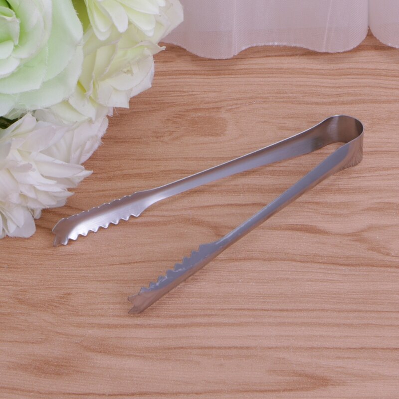 Multipurpose Stainless Steel Ice Tong Cube Clip Kitchen BBQ Grilling Clamp 72XF
