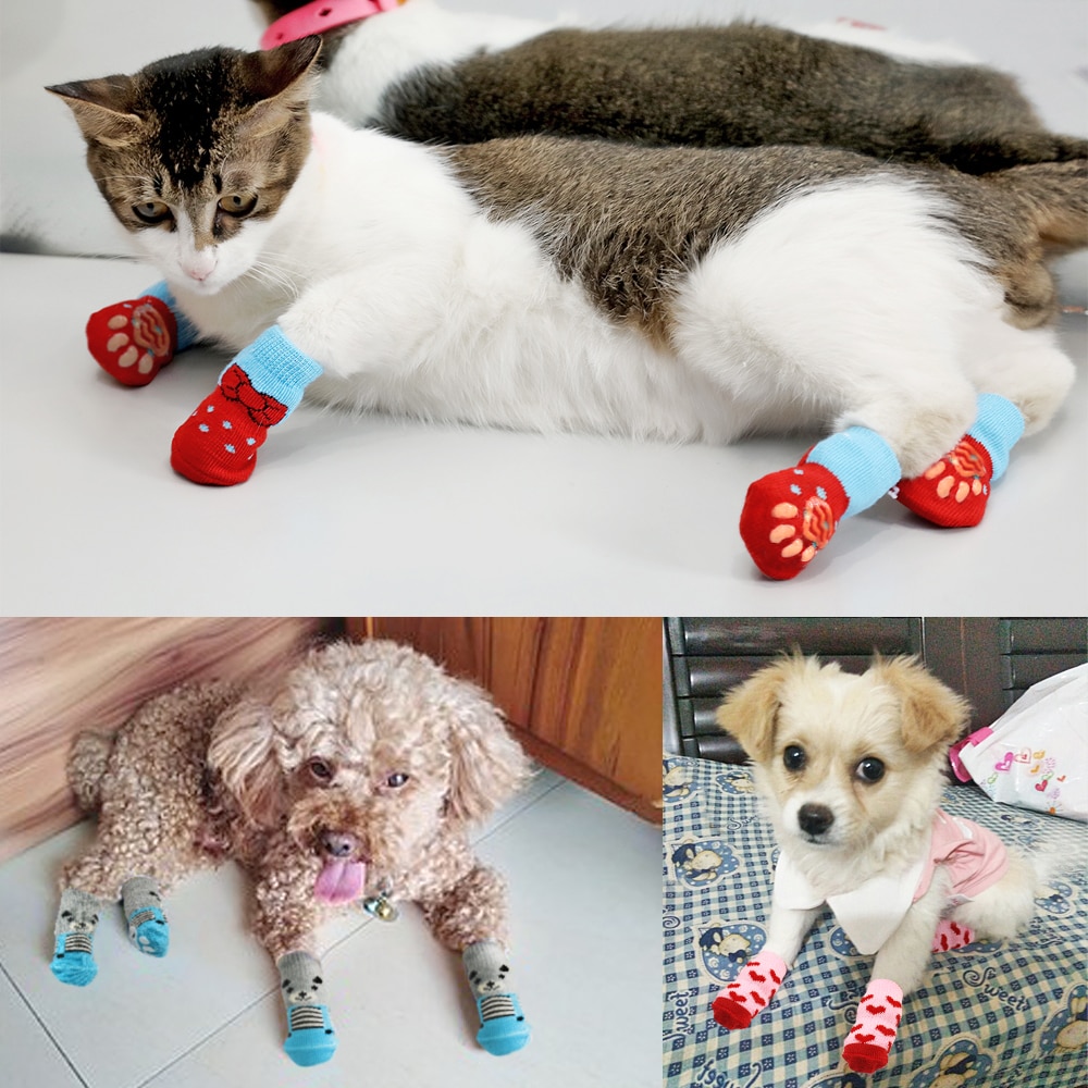 Söta små hundskor bomull halkfria chihuahua hundskor hund doggiestrumpa för små hundar valp husdjur calcetines perro