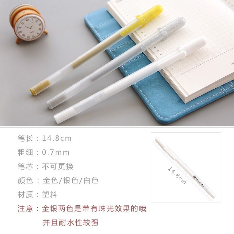1pc japan sakura tusch sort pap metallisk tusch the white line penne papirvarer kunst forsyninger penne