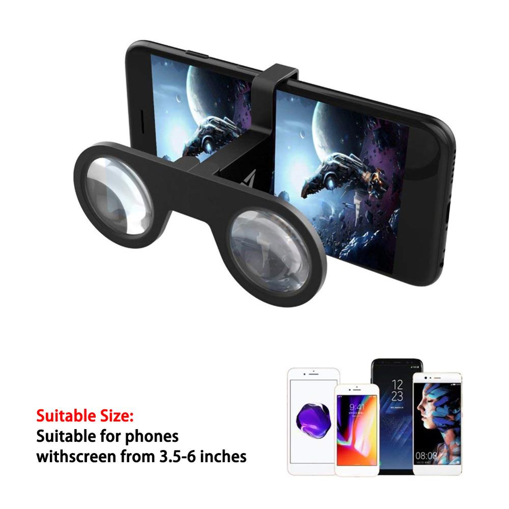 Mini Foldable 3D Virtual Reality VR Glasses for Samsung Galaxy S8 S9 Plus Xiaomi Smartphone 3d Movies 3 D Glass Lens Vrbox Box