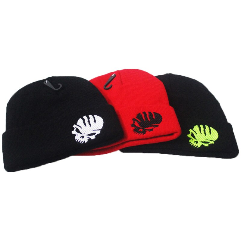 Black Skeleton Beanie Beanies Winter Hat For Men's Winter Warm Hat Cool Skulls Black Hip Hop Warm Knitted Hat For Men