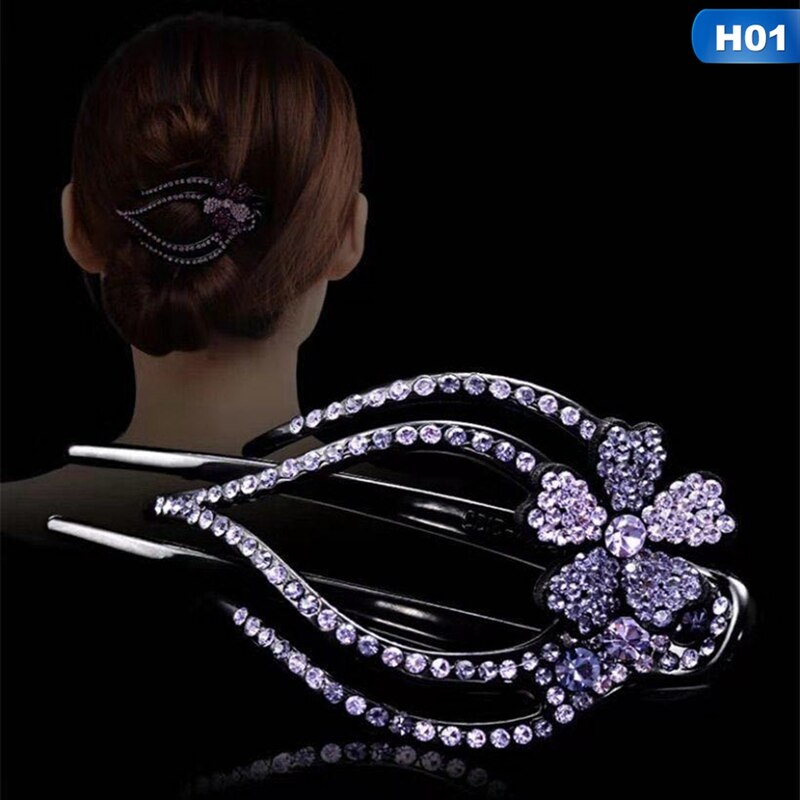1Pc Rhinestone Flower Duckbill Hair Claws Hair Clips For Women Hairpin Ponytail Headwear Hair Styling Tools Accessories