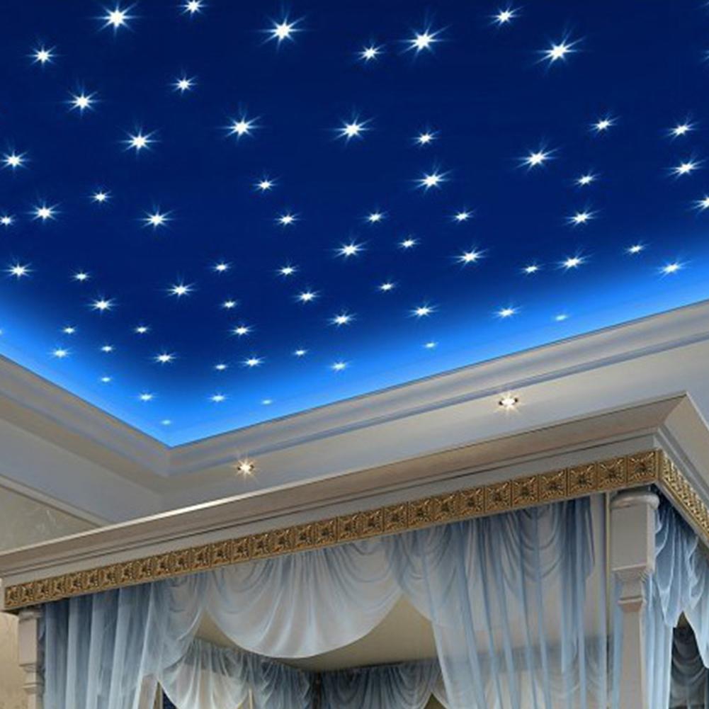 100 Pcs 3d Star And Moon Energy Storage Fluorescent Glow In The Dark Luminous On Wall Stickers For Kids Room Living Room Decal