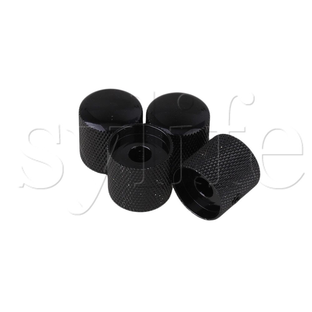 4 BLACK BRONZE DOME KNOB FOR ELECTRIC GUITAR BASS