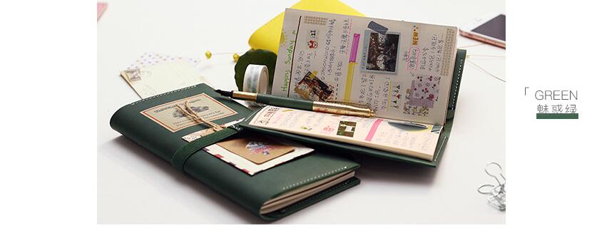 Midori notesbog standardstørrelse vintage rejsebog praktisk desin original bærbar bærbar bærbar rejsejournal