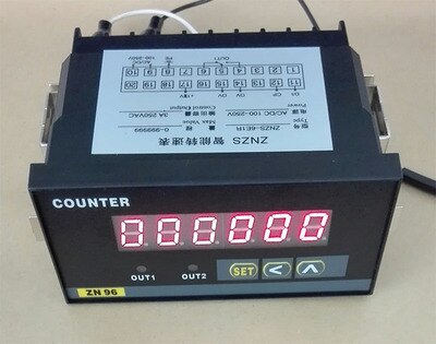 Fine ZNZS2-6E1R tachometer digital display ZNZS2-6E2R line speedometer speed meter with alarm output Encoder: Tachometer