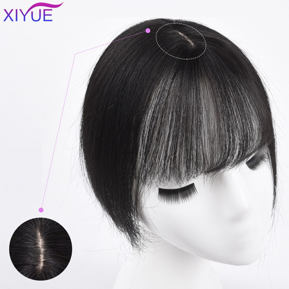 3D Pony Schwarz/Licht Braun Clip Auf Pony Haarteile für Frauen Pony Clip in Haar Erweiterungen Synthetische Hohe Temperatur faser