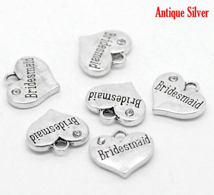 Doreenbeads pingente em strass, pingente em formato de coração 16x14mm (1/8 &quot;x1/2&quot;) vendido por pacote de 20