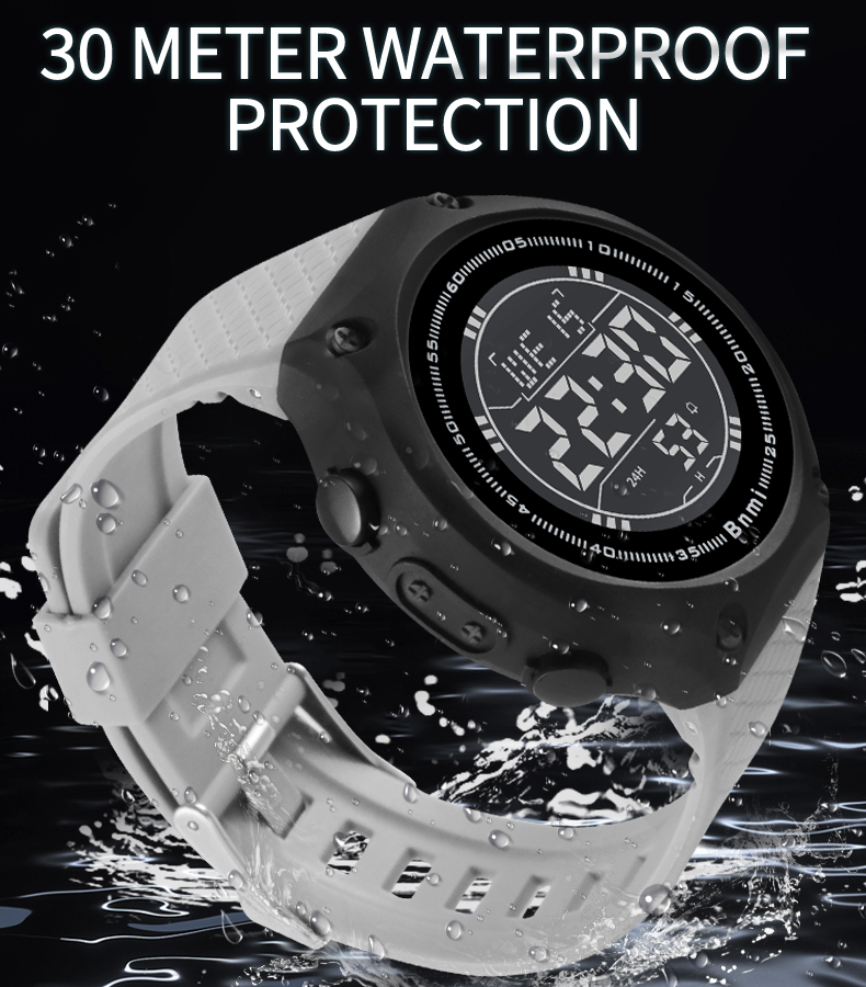 Sporthorloge voor heren Lichtgevende digitale horloges Datum Weekweergave Originele waterdichte horloges Geavanceerde herenklok Cadeau