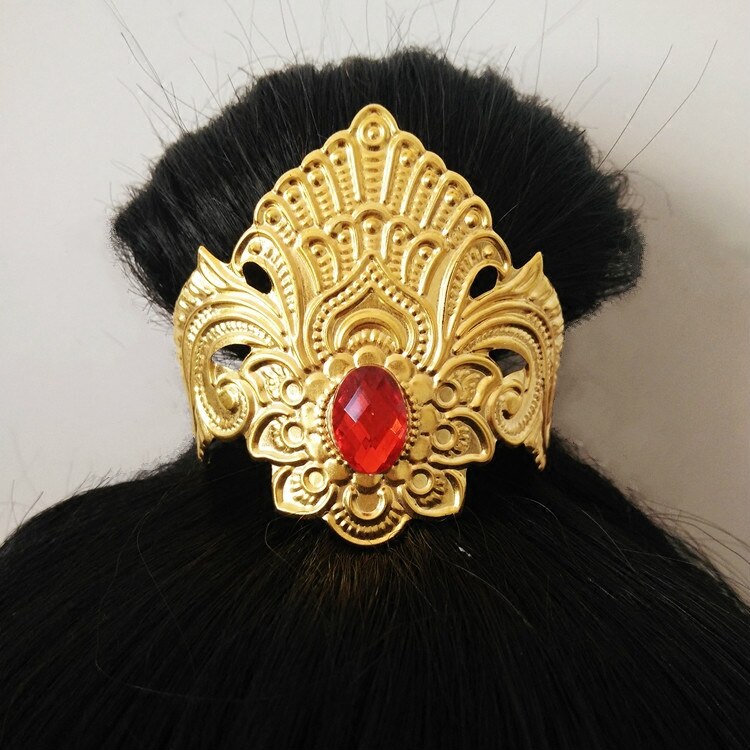Gouden haar clip oude haaraccessoires vintage haar decoratie chinese oude dynastie warrior cosplay vintage haarspeld