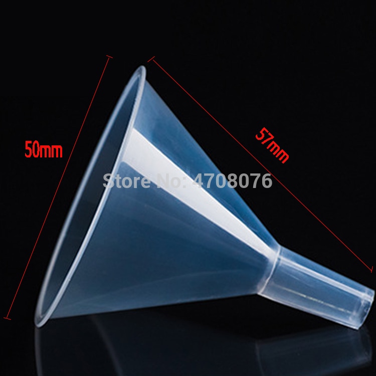 Entonnoir en plastique PP transparent pour laboratoire, cuisine, garage, ouverture de alimentaire, 2 lots/paquet