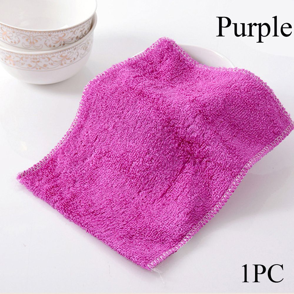 1/5PCS Magic Bamboo Fiber Kitchen & Dinning Anti-grease Cleaning Rags Washing Towel Dish Cloth Scouring Pad: green