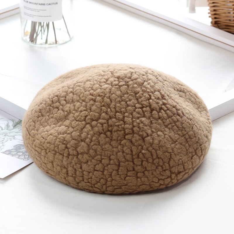 Kleurstellingen Vrouw Winter Hoed Wol Effen Baret Vrouwelijke Soft 100% Wol Hoed Vrouwen Real Warme Wollen Boina