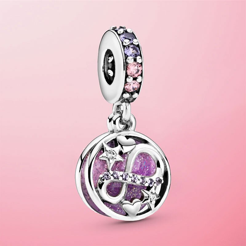 VENDITA CALDA 10 Stili 925 Sterling Silver Ciondola I Branelli di Fascino Fit Originale Pamura Del Braccialetto Del Pendente Della Collana del Regalo Dei Monili: Hearts Stars  Charm