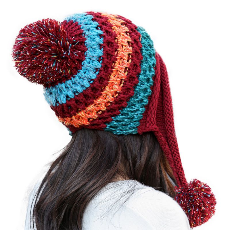 Women Winter Knitted Beanie Hat Cold Weather Warm Skull Cap Cute Casual Girls Knit Cap
