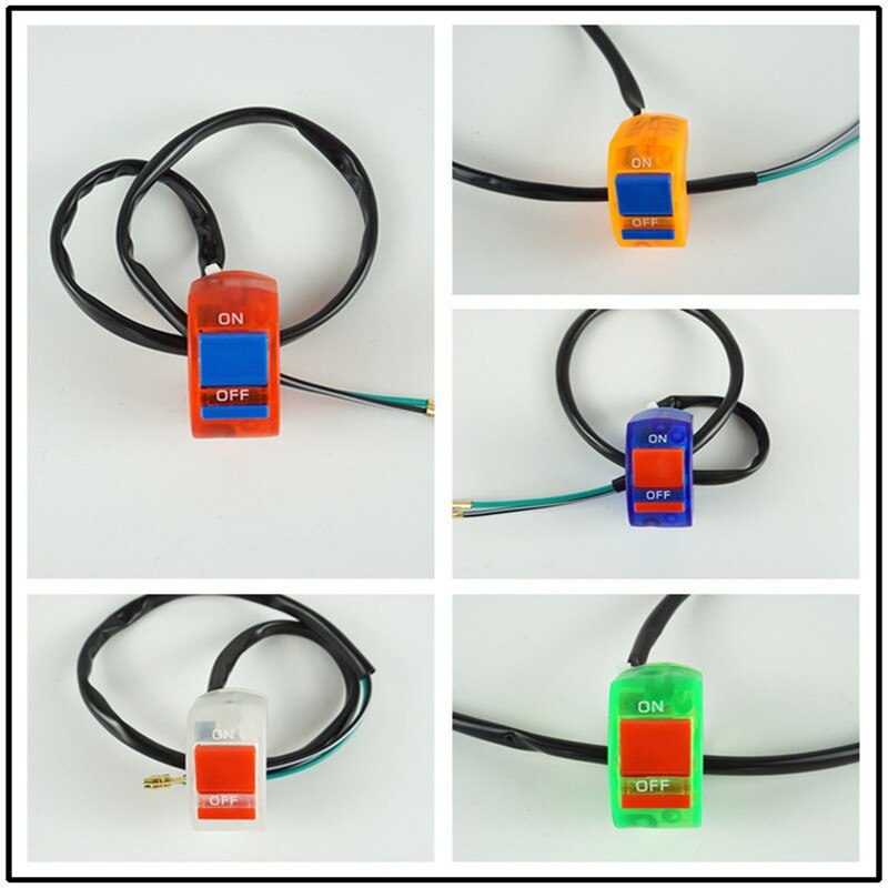 Universal Motorcycle Handlebar Switch ON OFF Button Flameout for Moto Motor Bike Black