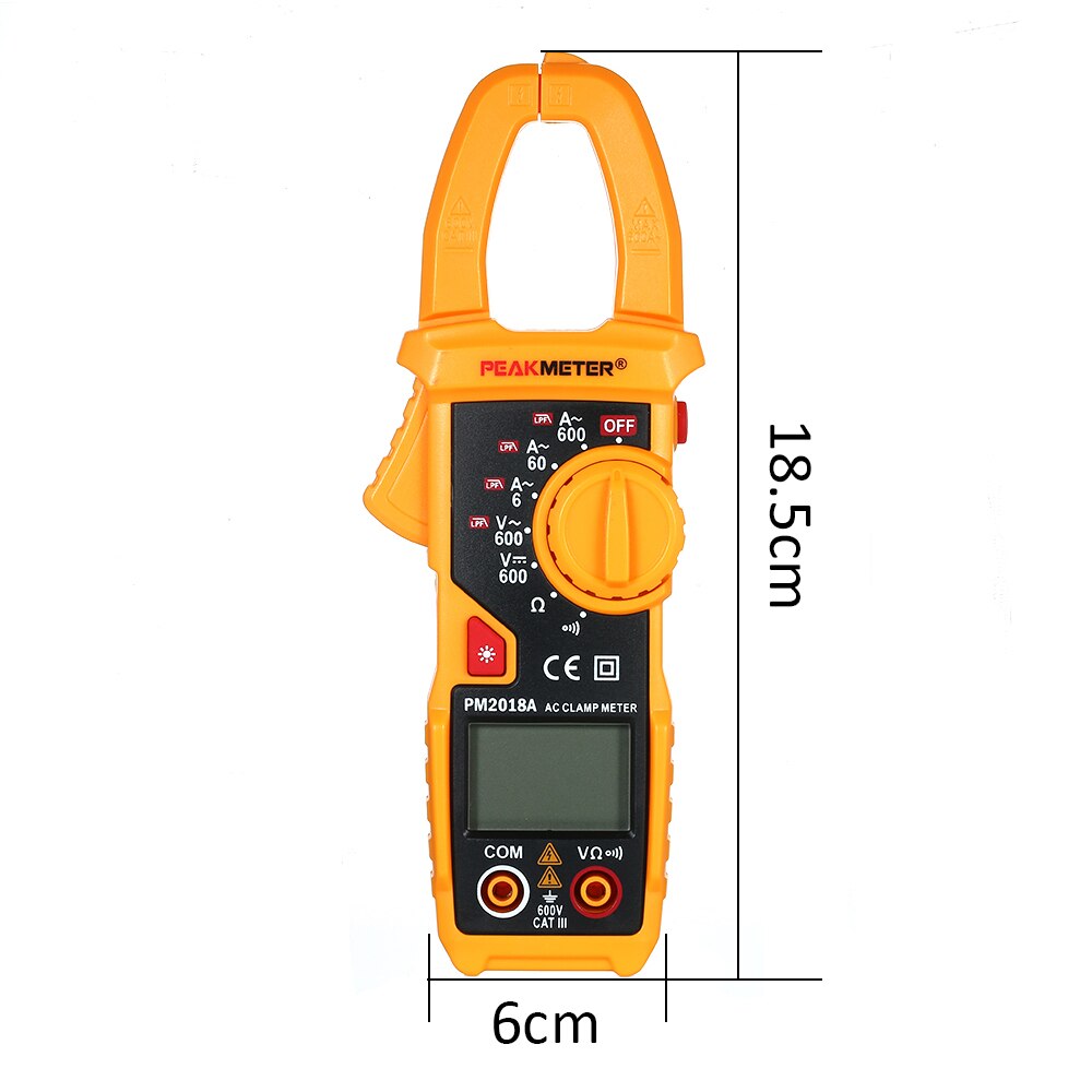 AC Clamp Meter 2000 Counts LCD Diaplay Digital Multimeter AC/DC Voltage AC Current Resistance Continuity Measurement Tester